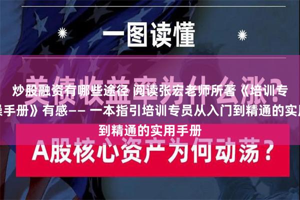 炒股融资有哪些途径 阅读张宏老师所著《培训专员实操手册》有感—— 一本指引培训专员从入门到精通的实用手册